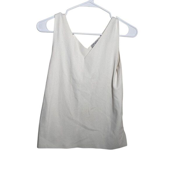 MM. LaFleur Tank Top Women's Medium White Knit Peggy Sleeveless Minimal - Picture 1 of 16